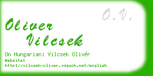 oliver vilcsek business card